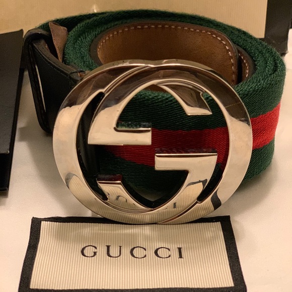 GUCCI web belt with G buckle - Picture 2 of 9